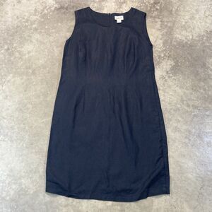 Adrian Jordan‎ Dress Womens Plus 26 Ramie Blend Black Mid Length Sleeveless